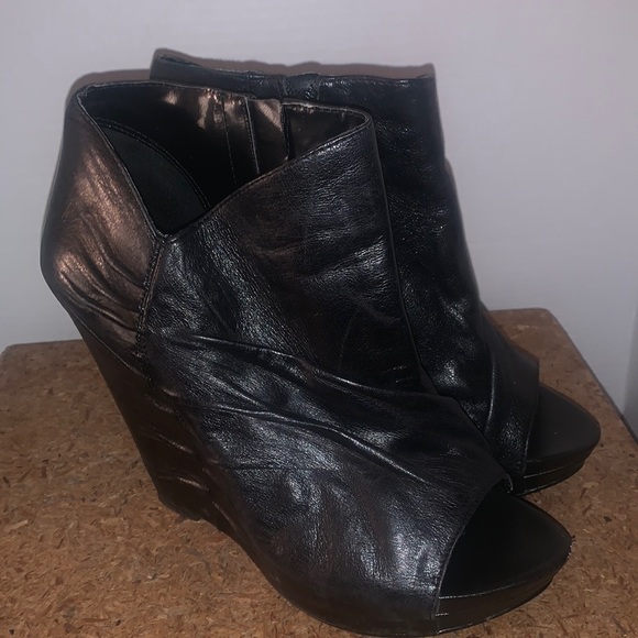 Carlos Santana Wedge Bootie Size 9.5 Black - Picture 2 of 11
